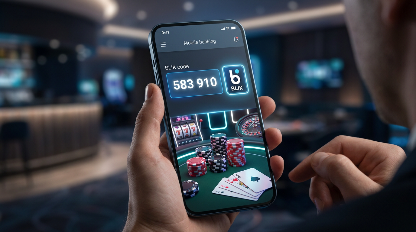 Kod BLIK na smartfonie i interfejs kasyna online